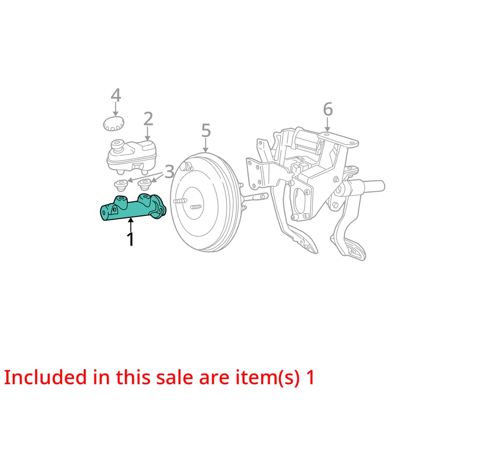 Главный цилиндр тормоза 2004-2007 Ford Taurus UK1AO - Изображение 2 из 3