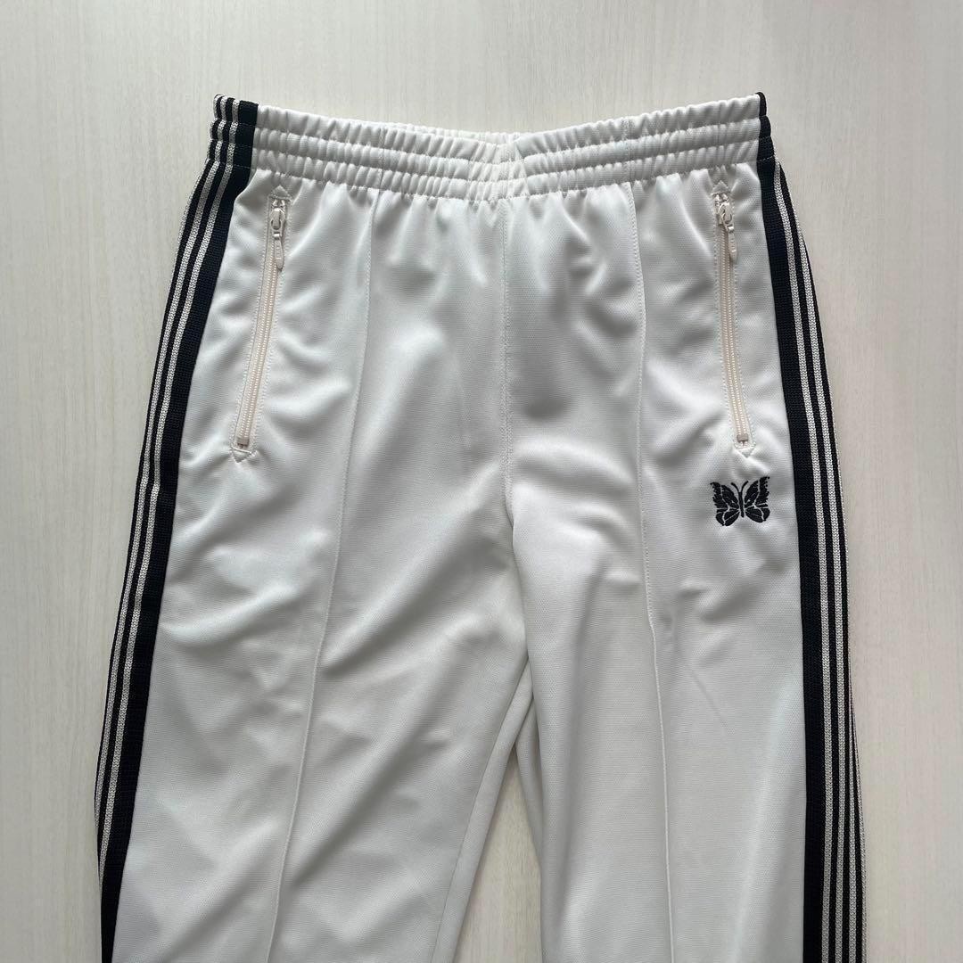 ナロー　S ブラック　ホワイト　black white　needles 5-1 NEEDLES Track Pants Straight White x Black lines MR557 Size