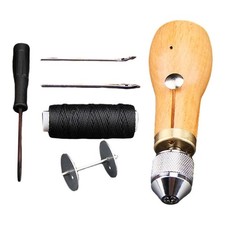 Leather Sewing Awl Set Stitching Awl Tool Stitcher Portable DIY with Waxed