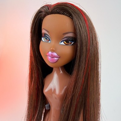 Bratz Hair Style Sasha Frisur Rot Highlights Modepuppe MGA Selten Rarität