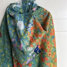 Gustav Kilmt Scarf Or Shawl Silk Blend Art Nouveau Print