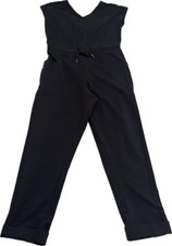 Patagonia Women's Large Organic Cotton Roaming Jumpsuit Black 75080