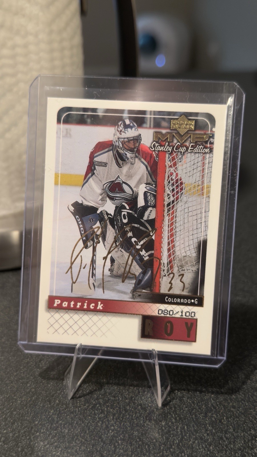1999-00 Upper Deck MVP Stanley Cup Edition Patrick Roy #51 GOLD SCRIPT 80/100