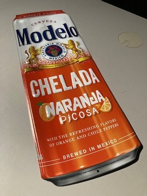   NEW Modelo Chelada Naranja Picosa Metal Beer Tin Tacker Bar Sign