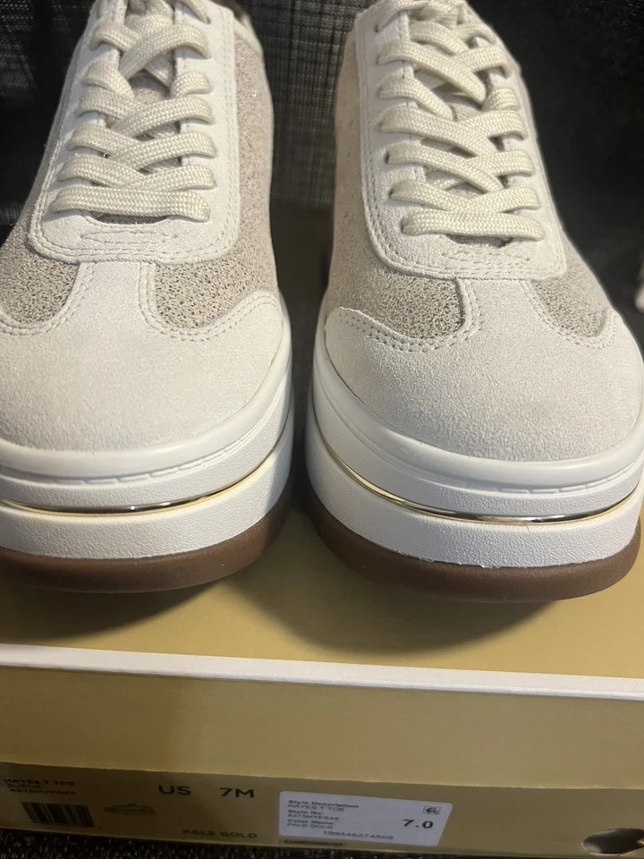 MICHAEL Michael Kors Sz 7  M Brown Hayes Monogram Lace Up Platform Sneaker   - Image 2 of 4