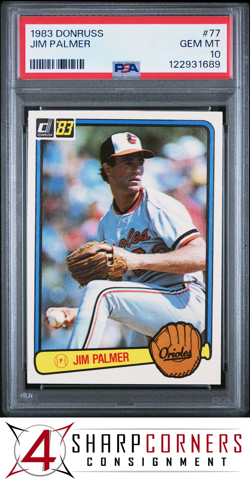 1983 DONRUSS #77 JIM PALMER ORIOLES HOF PSA 10