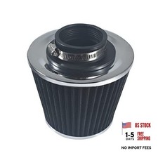 Universal 2.5" 63.5mm High Flow Cold Air Intake Filter fit for Most Cars black
