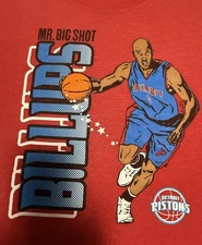 HOMAGE - NBA Detroit Pistons Mr Big Shot  T-Shirt Red Short Sleeve 3XL Flaw