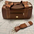 Lisa Vanderpump Luxury brown Vegan Leatherette Carrier-Brand New-17”x8x8”-Free S