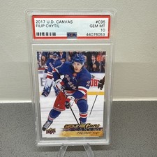 Filip Chytil Young Guns 2017-18 Upper Deck Canvas #C95 PSA 10 New York Rangers