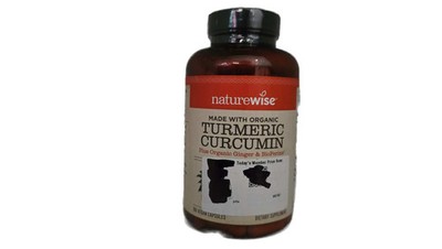 Naturewise Turmeric Curcumin Ginger & BioPerine 180 ct Exp 01/28