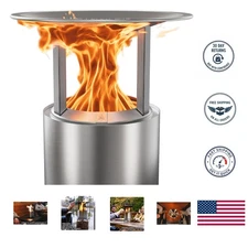 Luxury Mesa XL Heat Deflector - 10.5 in Stainless Steel with Detachable Legs