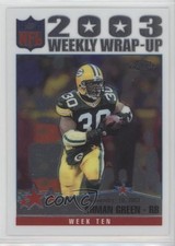 2004 Topps Chrome 2003 Weekly Wrap-Up Ahman Green #155 0f3j