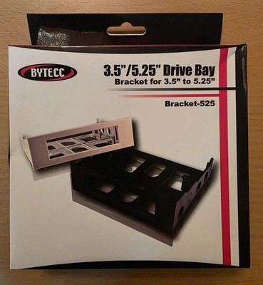 New BYTECC Bracket-525 3.5'' Drive/Device Transfer Bracket For 5.25'' Drive Bay
