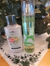 Bath  Body Works Cucumber Melon Fine Fragrance Mist  Body Lotion 8 Fl. Oz.