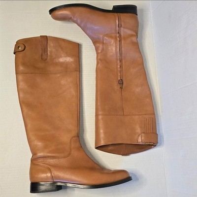 LAUREN RALPH LAUREN WOMEN'S JENESSA RIDING BOOT TAN LEATHER US SIZE 7.5 B