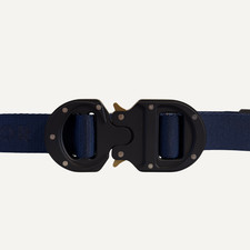 Christian Dior Women's Canvas Rollercoaster Buckle Belt Size 85CM Made France