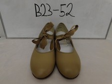 Dance Tap Shoes Barbette Tan 4.5M Big Kid Tyette Ribbon Student