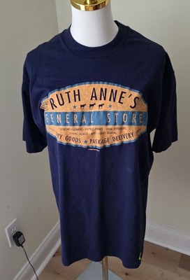 #ad Rare Vintage Northern Exposure Ruth Anne#x27;s General Store T shirt L Blue Yellow $16.00
