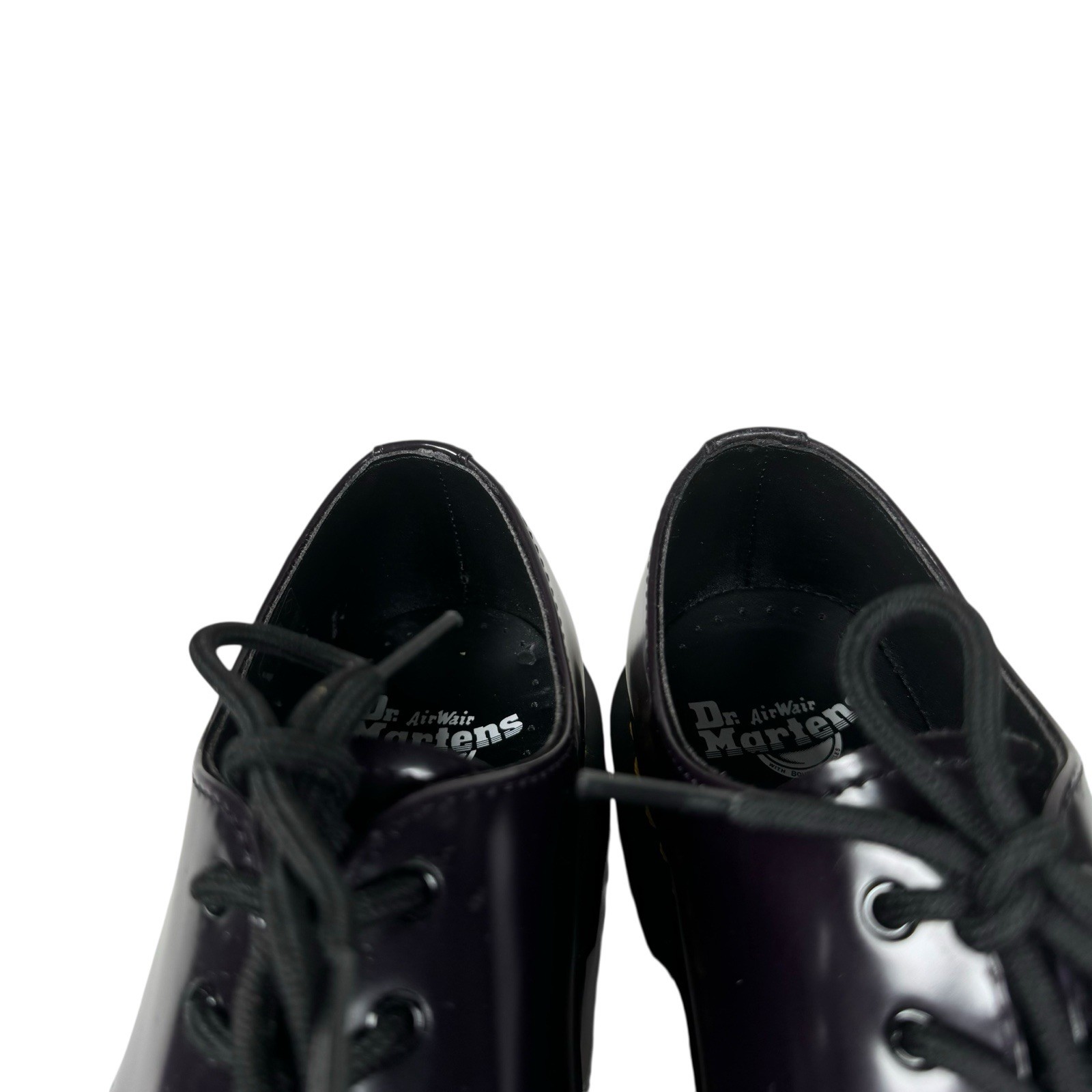 SAOLA Dr. Martens Nero Viola Vegan Ruboff Oxford Stringate Derby Taglia 8M 9L