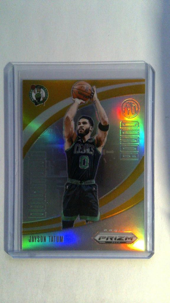 2023-24 Panini Prizm Deca - Gold Prizm - Downtown Bound - Jayson Tatum #10/10