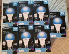 Merkury Innovations A21 Smart Wi-Fi LED Bulb 75W Color White Lot of 7 NEW