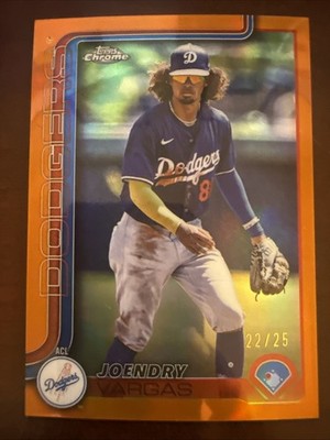 2025 Topps Pro Debut Joendry Vargas #PDC-47 ''Orange Refractor'' /25 Dodgers 
