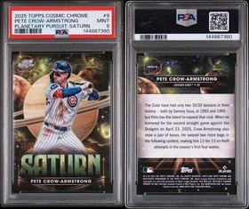2025 Cosmic Chrome Pete Crow-Armstrong Planetary Pursuit SATURN PSA 9 Pop1