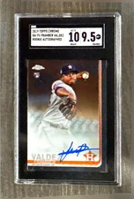 2019 Topps Chrome - Rookie Autographs Framber Valdez #RA-FV SGC 9.5 (AU, RC)