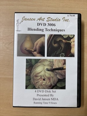 David Jansen Art Studio DVD 3006 Blending Techniques 4-Disc Set 2008 Very Good