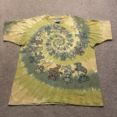 Vintage Grateful Dead Alien Head Shirt Mens XL Green 1990s Liquid Glow In Dark