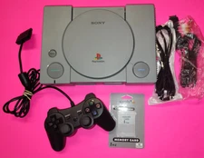 Sony PlayStation 1 PS1 Original Console System Bundle - Tested and Works