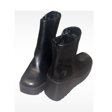 Rock & Candy Punk Black Faux Leather Platform...