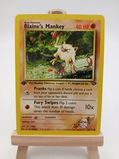 Blaine's Mankey 63/132 - Gym Challenge - 1st Edition Regular Common LP Pokemon