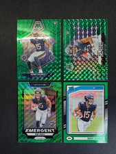 (4) Rome Odunze RC Mosaic Green Prizm NFL Debut Emergent Wave Donruss Rookie