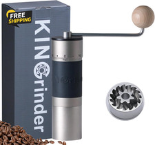 K6 Manual Coffee Grinder Stainless Steel Burr Adjustable Espresso Pour Over