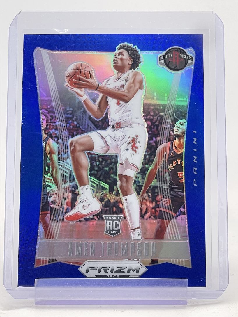 AMEN THOMPSON 2023-24 PANINI PRIZM DECA BASKETBALL ROOKIE BLUE RC /149 Q5965