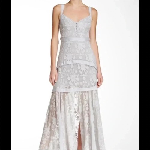 Elizabeth and James Lise Tiered Silk Maxi Dress