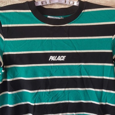 Palace Skateboard Striped Long Sleeve Disc Shirt - Size Men's