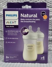 New Philips Avent Natural Baby Bottles with Natural Response Nipples 3-6m 