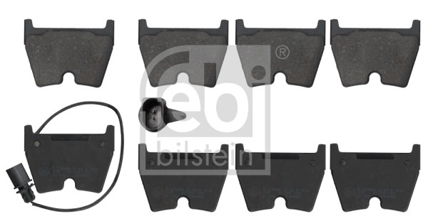 Front FEBI GERMANY 116024 Brake Pad Set, disc brake for AUDI