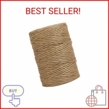 Tenn Well Jute Twine, 328Feet 2.32mm 6Ply Natural Garden Twine, Heavy Duty Jute 