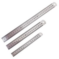 Edelstahl Lineale 3 StüCk Metall PräZisions Doppelseitenskala 15-30Cm BüRo