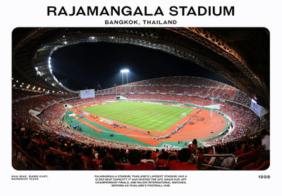 Rajamangala Stadium Bangkok Thailand Football Poster - 16x12/20x16/24x18/36x24