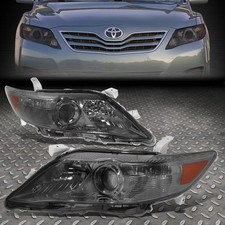 For 10-11 Toyota Camry Smoked Housing Amber Corner Projector Headlight Head Lamp