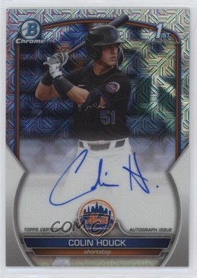 2023 Bowman Draft Chrome Prospect HTA Choice Refractor Colin Houck Auto 19n6