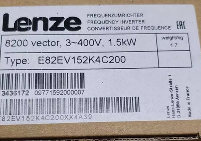 E82EV152K4C200 1PC NEU LENZE  Inverter 8200 Vector 1.5kW  E82EV152K4C200