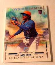 2025 Panini Boys of Summer Holo Silver Base #43 Luisangel Acuna Rc #7/25