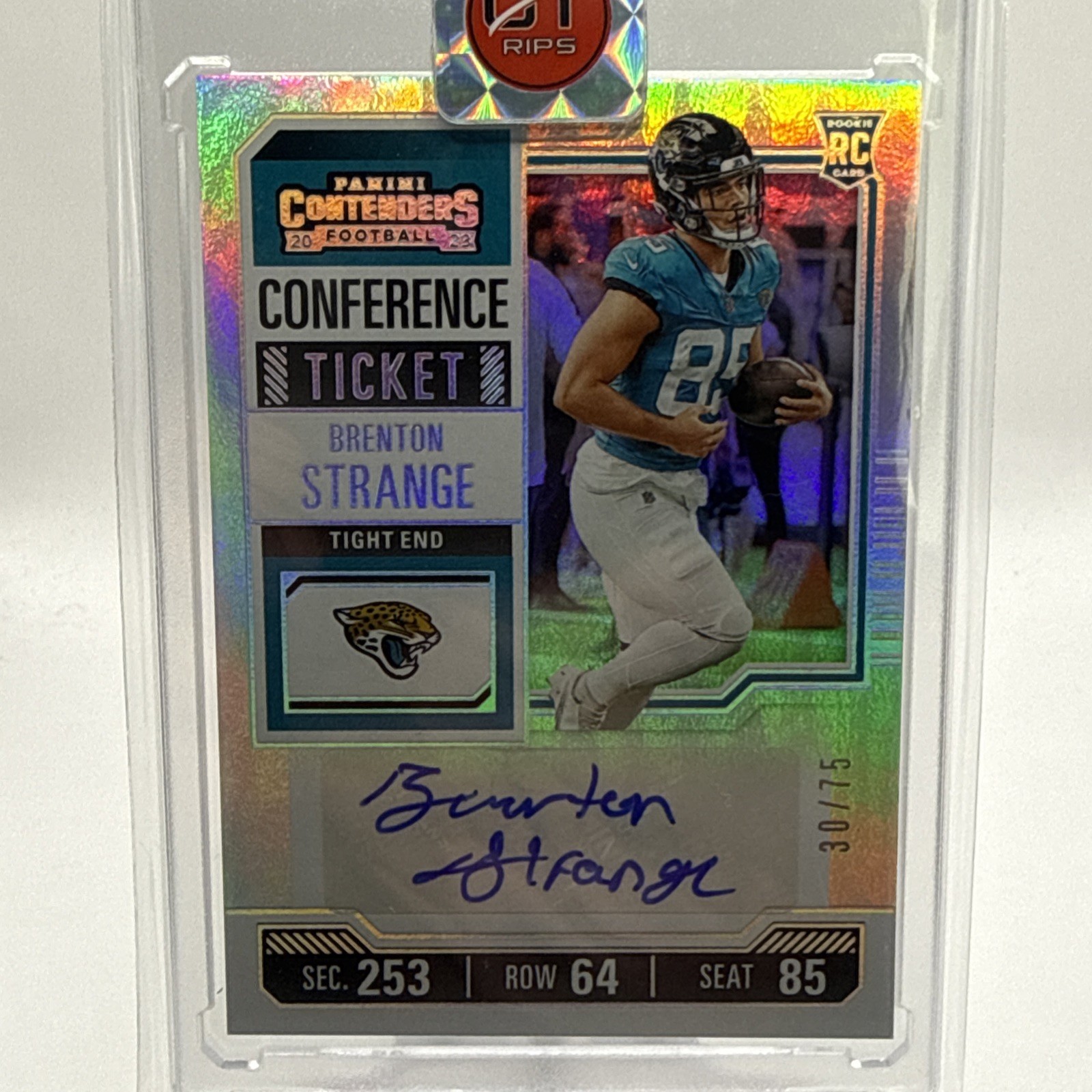 Brenton Strange Panini Contenders #201 Autograph-Conference Ticket
