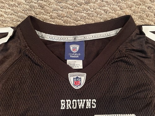 NWT Reebok On Field Cleveland Browns Peyton Hillis #40 Youth Large 14-16 Jersey - Picture 3 of 12